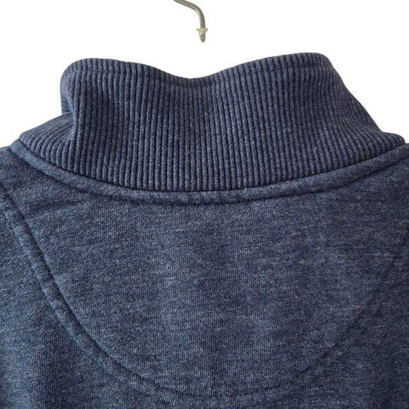 Orvis Signature 1/4 Zip Fleece Lined Sweatshirt Navy Blue Large - Picture 6 of 12
